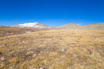View of the slope of Mount Aragats
