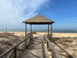 Statue at the beach in La Barrosa