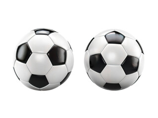 Two or Three Soccer ball. Football balls Set realistic 3d design style isolated PNG