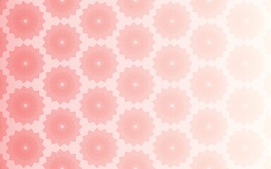 淡いピンク色がグラデーションを織りなすギザギザ模様｜幾何学パターン｜花びらや太陽のシンボル的