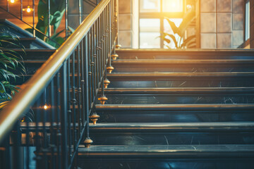 A vintage stairs of office.