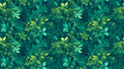 Fototapeta na wymiar Rainforest mist, layered leaves in green and teal