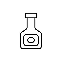 Sauce bottle outline icons, minimalist vector illustration ,simple transparent graphic element .Isolated on white background