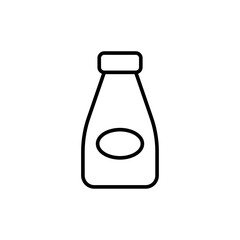 Sauce bottle outline icons, minimalist vector illustration ,simple transparent graphic element .Isolated on white background