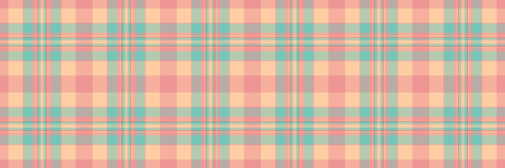 Detailed background check vector, scenery fabric textile texture. Latin tartan plaid pattern seamless in orange and red colors.