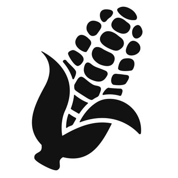 recommend clip art: Corn icon. Cob vector illustration. Maize logo. Starch symbol. Vegetable emblem. Agriculture harvest silhouette isolated.