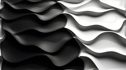 Contemporary 3D Abstract Background with Minimalism: Monochrome Elegance, Hand Edited Generative AI
