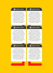 Infographic design with 6 options or steps. Infographics for business concept.