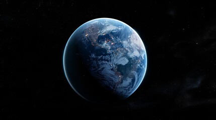 Naklejka na ściany i meble Planet earth from the space at night