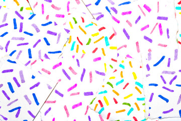 An Acrylic Paint Felt Pen Dots Spots Confetti Sprinkles and Splatters for Background