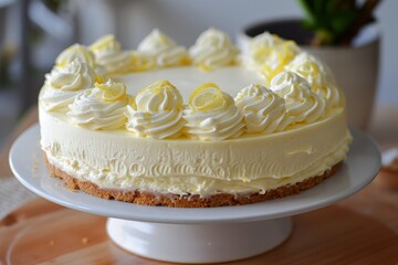 Vanilla cheesecake with lemon mousse