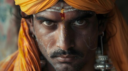 伝統的な衣装を着たインド人の男性 - obrazy, fototapety, plakaty