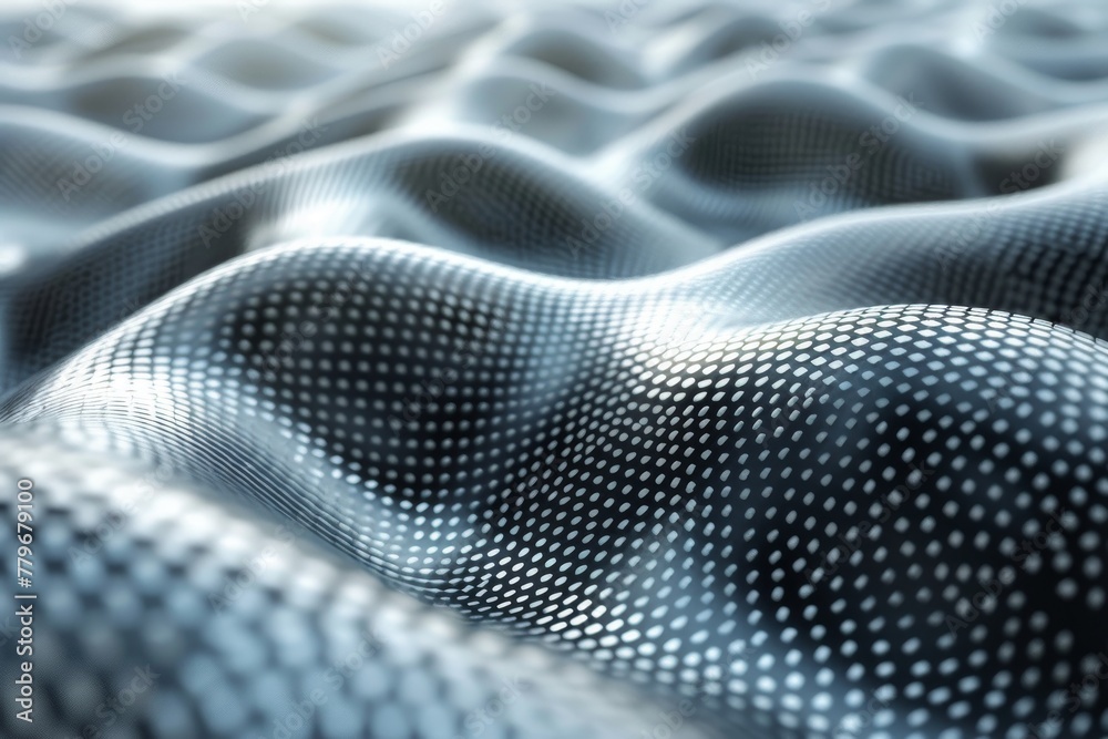 Poster the image portrays a close-up view of a wavy, dotted texture creating a calming, abstract pattern in