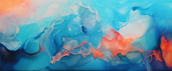 Luminescent streaks of vibrant pigments converge, crafting a mesmerizing marble ink abstract masterpiece.