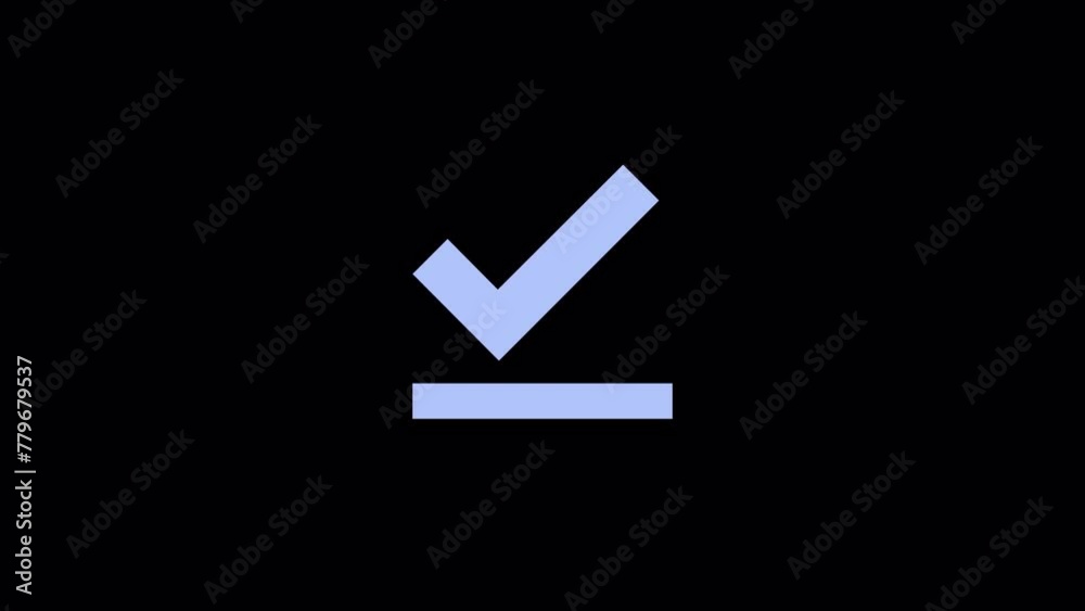 Canvas Prints 4k loading icon with technology animation. arrow down symbol animation. upload, download on transpar