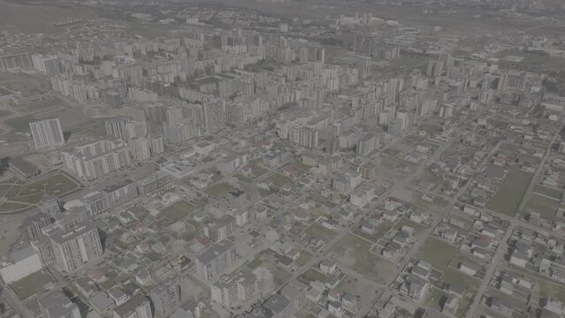 Aerial cityscape of Residential buildings in Didi Dighomi district. Tbilisi, Georgia 2024 april. d-log