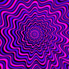 Hypnotic illusion. Illustration of the illusion of motion. Hypnosis. Psychedelic optical illusion.