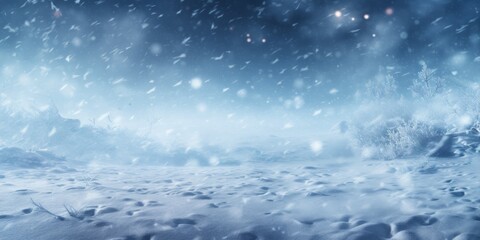 Naklejka na ściany i meble winter background snowfall Generative AI