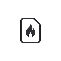 Fire sign. Flame sign. Hazard. Alert sign. Risk sign. Fire protection. Document. Flammable. Combustion protection. Safety. Dangerous cargo. ignite. Fire instructions. File icon. Fire safety.  