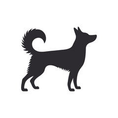 Wild animal. Veterinary clinic. Animals notes. Silhouette dog. Silhouette wild animal. Dog stencil. Clinic logo. Vector dog. Pet sign. Walking dog. Labrador. Profile. Black silhouette. Pet side view.
