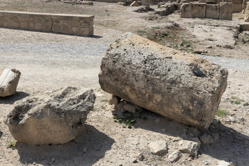 Ancient Stone Ruins in Paphos, Archaeological Park in Pafos