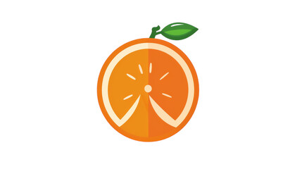 Orange Fruit vector on transparent background.