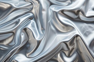 Abstract silver metallic liquid background.