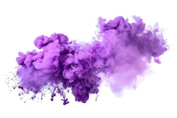Fototapeta premium purple color smoke explosion isolated on transparent or white background PNG