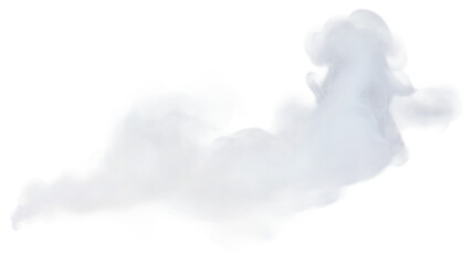 White fog, smoke, steam, cloudy isolated on transparent background, 3d rendering, png  - obrazy, fototapety, plakaty