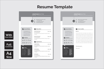 Fototapeta na wymiar Resume template