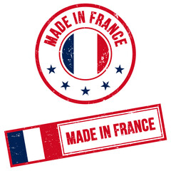 Made in France Stamp Sign Grunge Style