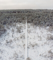 Snowy Winter Landscape and Nature. Estonia