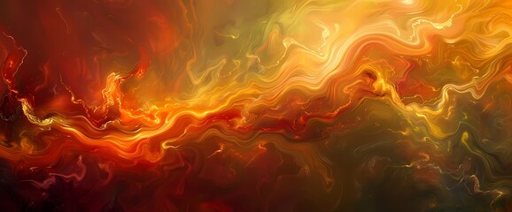 Liquid flames of color leap and swirl, igniting the darkness with their radiant brilliance. - obrazy, fototapety, plakaty