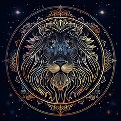 Illustration des Sternzeichens Löwe 