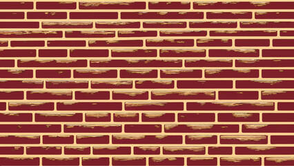 Captivating Vector Artwork: Textured Brick Wall with Precise Detailing and Dynamic Composition