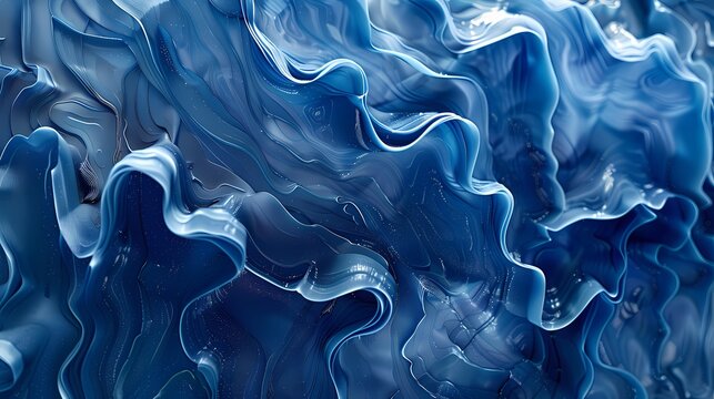 Liquid blue effect unfolding in a mesmerizing dance of textures, captured in high definition.