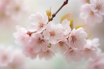 A bouquet of beautiful pink flowers, Cherry blossoms sakura" in Japanese