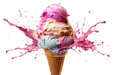 Delicious ice cream, cut out