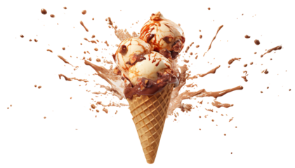 Delicious ice cream, cut out