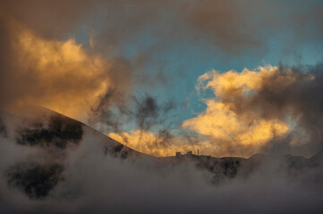 Abruzzo landscape during a cloudy day