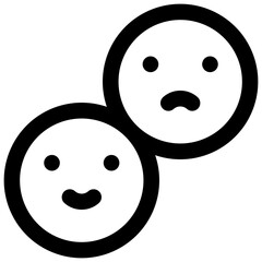 Mood swings. Editable stroke vector icon.