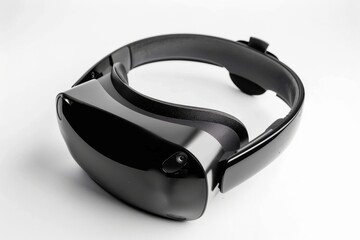Modern VR visual reality headset isolated on white