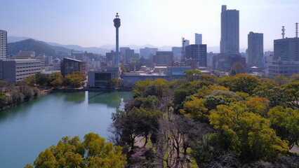 広島城天守閣から東側の眺め1