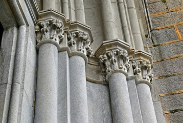 Cathedral columns detail in Petropolis, Rio de Janeiro, Brazil