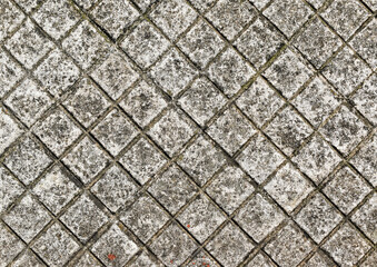 Concrete block walkway texture background