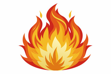 Fire vector design with white background.