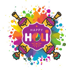 Holi festival celebration poster banner creative template and background design