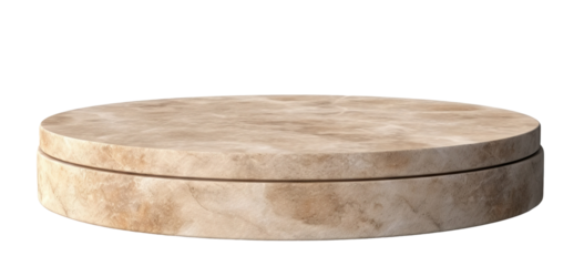 Flat rock podium for product display, cut out