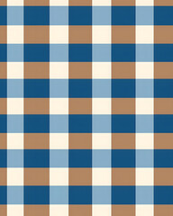 Blue plaid Seamless Hand Drawn pattern. Watercolor Gingham Window pane grid plaid Stripes pattern