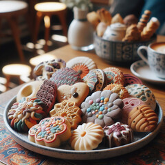 카페, 다양한 디자인의 쿠키들